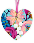 'Bloom' Hand painted heart