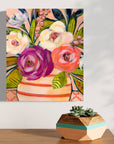 'Pearl' mini floral in vase painting