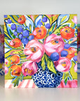 'Saffron' mini floral in vase painting
