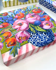 'Saffron' mini floral in vase painting