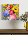 'Sunny' mini floral in vase painting