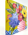 'Sunny' mini floral in vase painting
