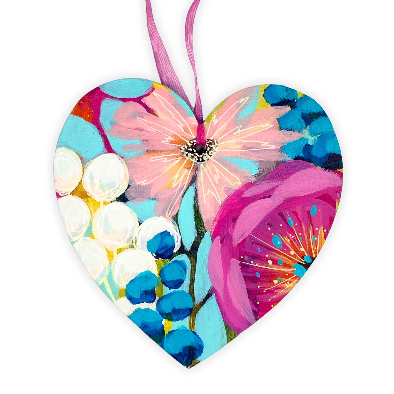 &#39;Bloom&#39; Hand painted heart