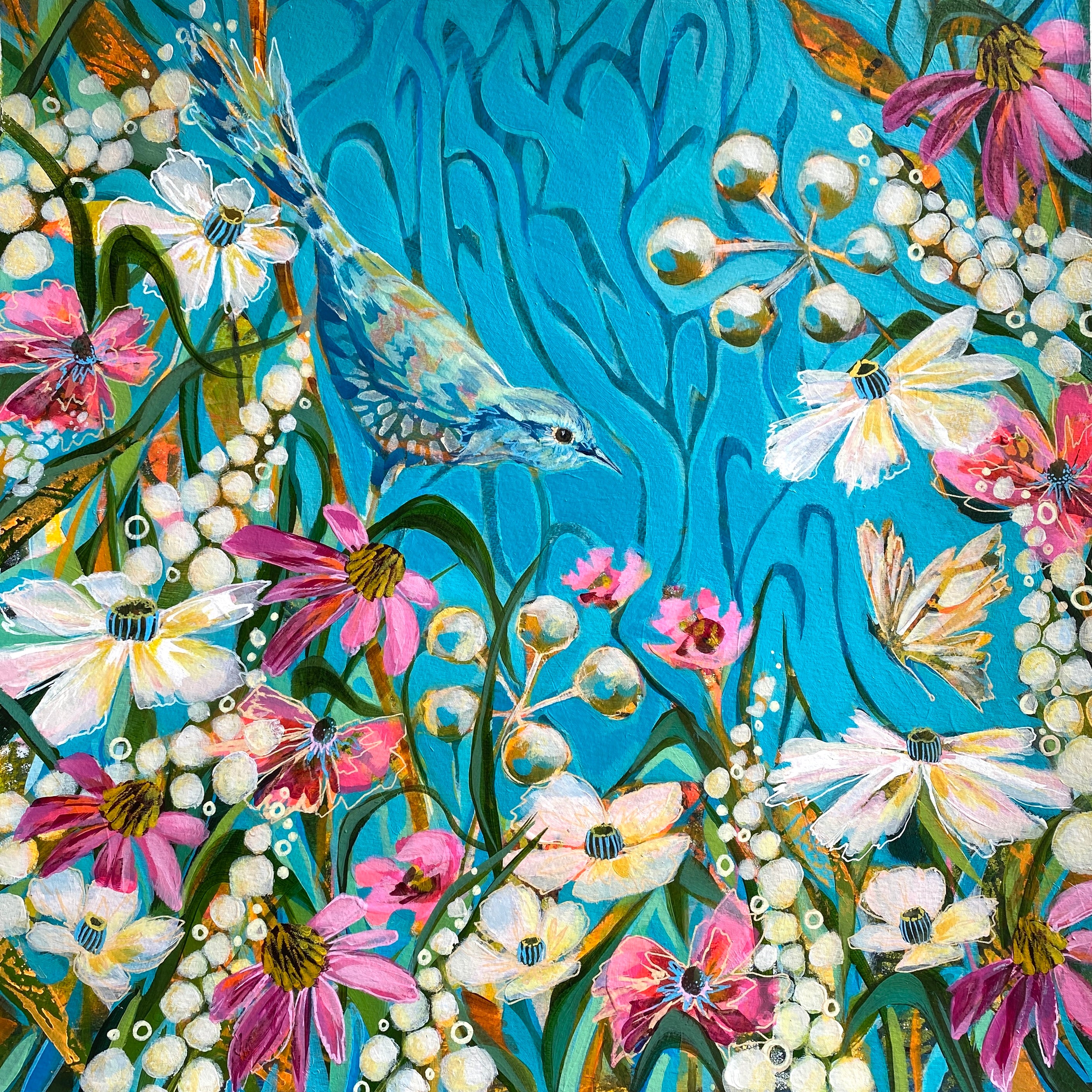 Lynsay Green Art | Modern maximalist floral paintings